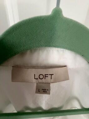 Loft white button down shirt